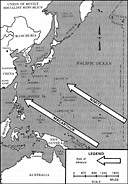 Map 1. Axes of advance in the western Pacific, 1944