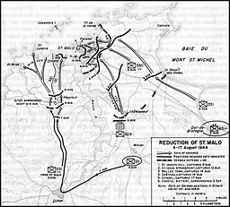 Map 11. Reduction of St. Malo, 4-17 August 1944
