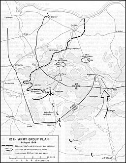 Map 14. 12th Army Group Plan, 8 August 1944