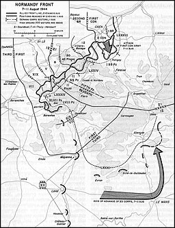 Map 15. Normandy Front, 7-11 August 1944