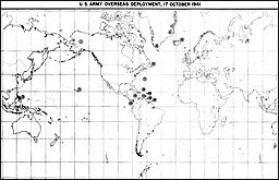 Map: U.S. Army Overseas Deployment, 17 October 1941