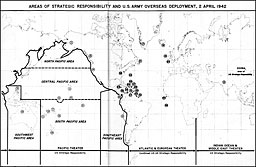 Map: U.S. Army Overseas Deployment and Theater Boundaries, 31 December 1942