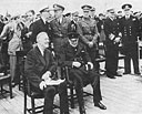 Aboard the HMS Prince of Wales during the Atlantic Conference