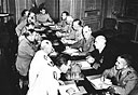 MEMBERS OF U.S. AND BRITISH STAFFS CONFERRING, Quebec, 23 August 1943