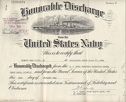 Honorable Discharge Certificate