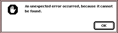 An unexpected error occurred,