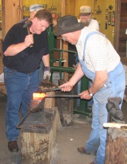 image - blacksmithing at the 2007 NC State Fair