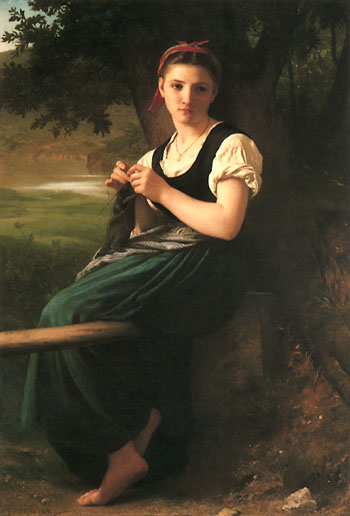 Bouguereau, "The Knitting Girl" (1869)